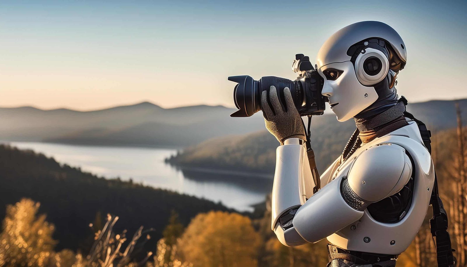 A robot taking photos A robot taking photos