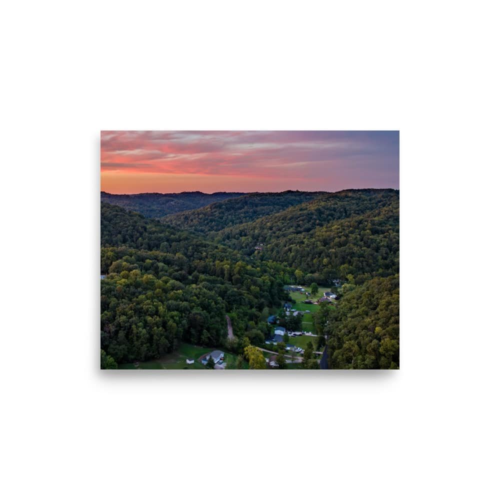 Sunset Over an Emerald Forest | enhanced-matte-paper-poster-(in)-8x10-front-661718f6b5c64