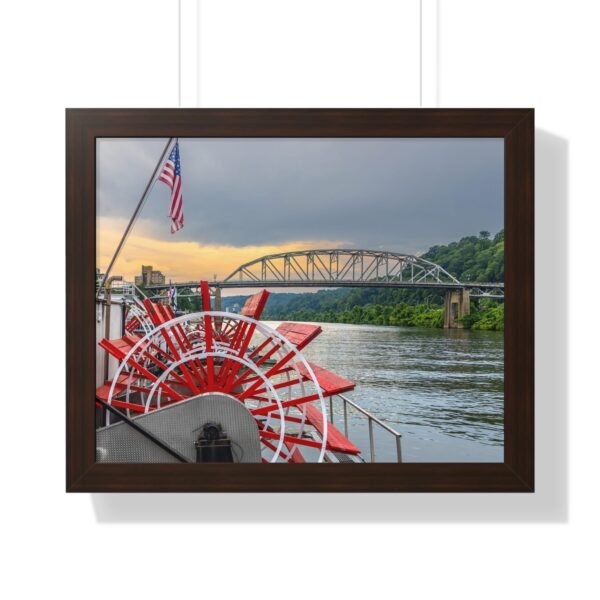 Framed | Sternwheel Boat on the Kanawha River at Sunset - Image 14