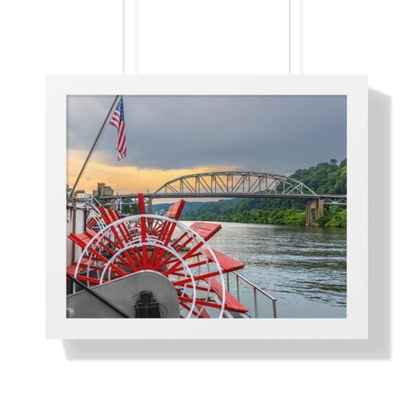 Framed | Sternwheel Boat on the Kanawha River at Sunset