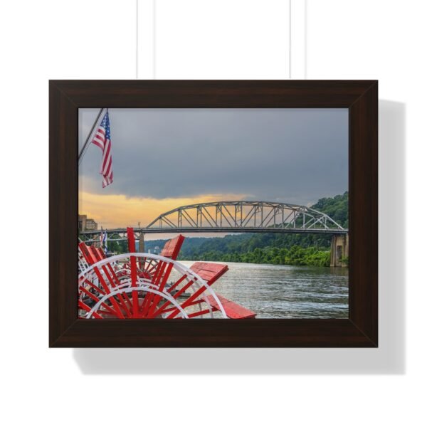 Framed | Sternwheel Boat on the Kanawha River at Sunset - Image 12