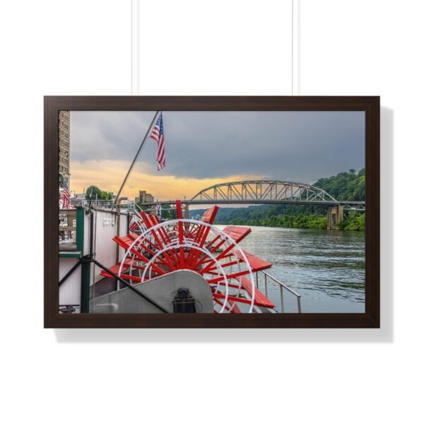 Framed | Sternwheel Boat on the Kanawha River at Sunset - Image 16