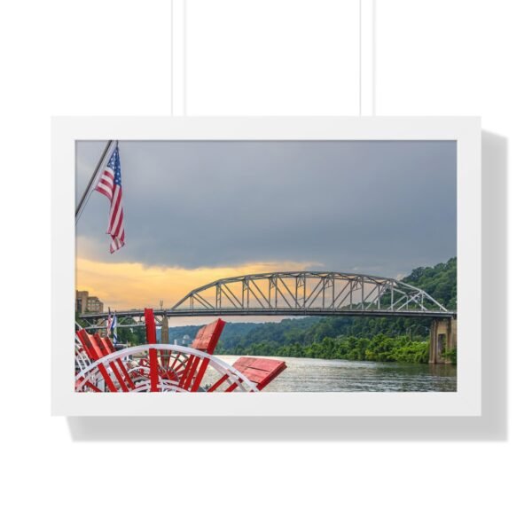 Framed | Sternwheel Boat on the Kanawha River at Sunset - Image 20