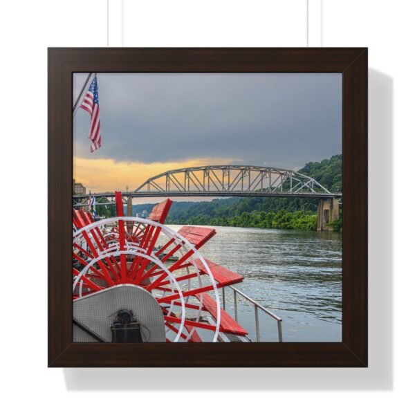 Framed | Sternwheel Boat on the Kanawha River at Sunset - Image 3