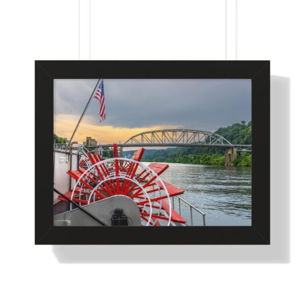 Framed | Sternwheel Boat on the Kanawha River at Sunset - Image 7