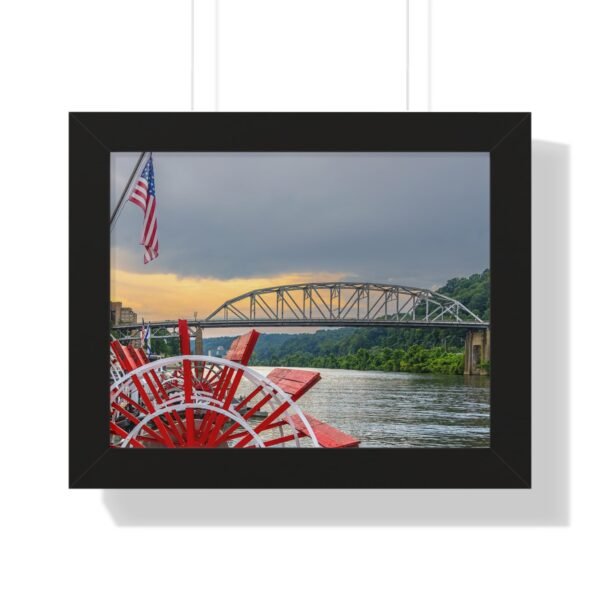 Framed | Sternwheel Boat on the Kanawha River at Sunset - Image 6