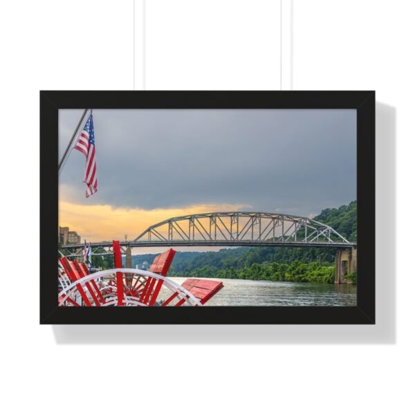 Framed | Sternwheel Boat on the Kanawha River at Sunset - Image 9