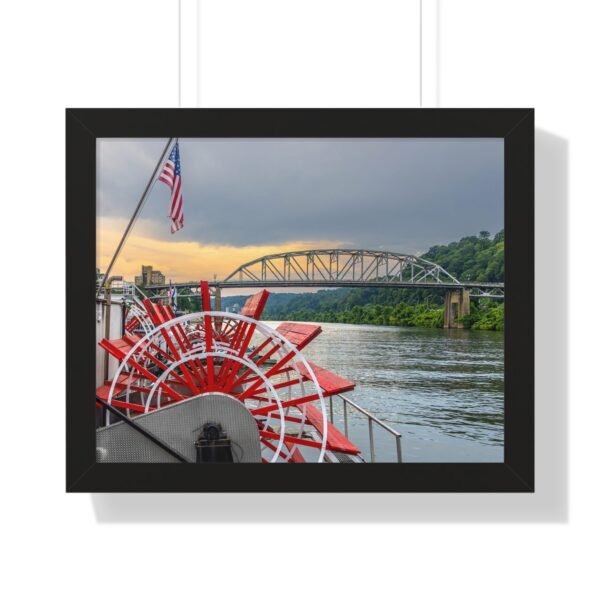 Framed | Sternwheel Boat on the Kanawha River at Sunset - Image 8