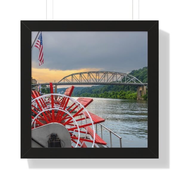 Framed | Sternwheel Boat on the Kanawha River at Sunset - Image 2