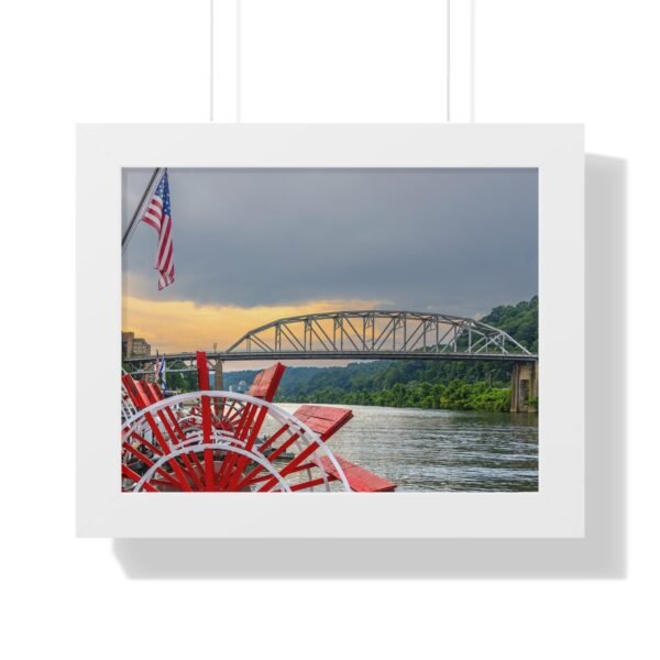 Framed | Sternwheel Boat on the Kanawha River at Sunset - Image 18