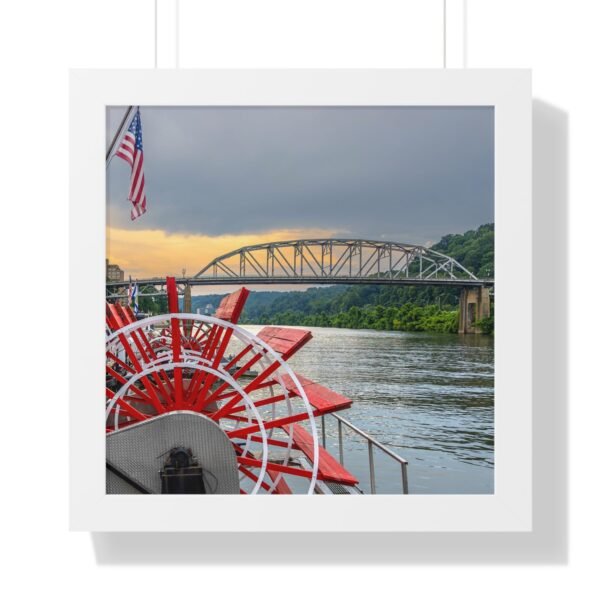 Framed | Sternwheel Boat on the Kanawha River at Sunset - Image 4