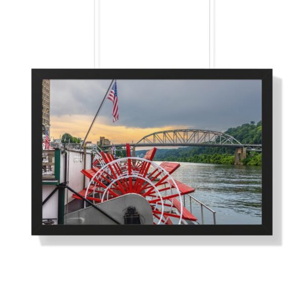 Framed | Sternwheel Boat on the Kanawha River at Sunset - Image 10