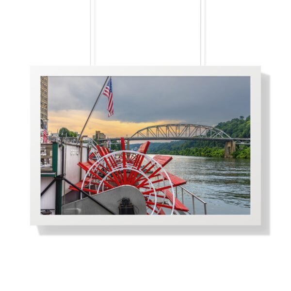 Framed | Sternwheel Boat on the Kanawha River at Sunset - Image 21