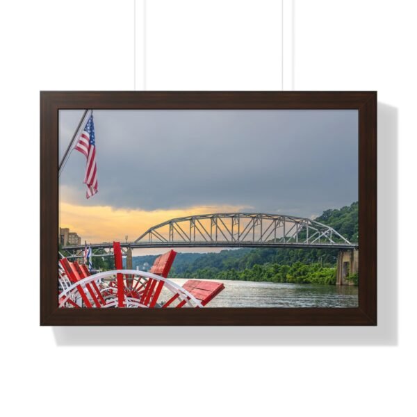 Framed | Sternwheel Boat on the Kanawha River at Sunset - Image 15